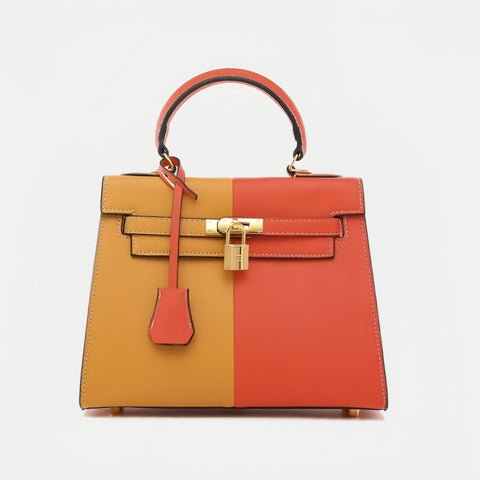 Walesli Purely handmade classic two-color matching bag Color can be customized