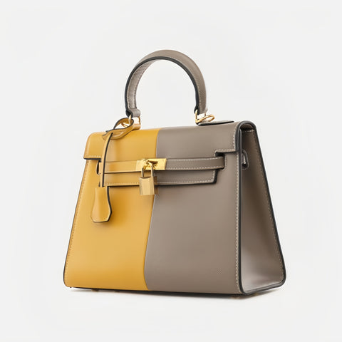 Walesli Purely handmade classic two-color matching bag Color can be customized