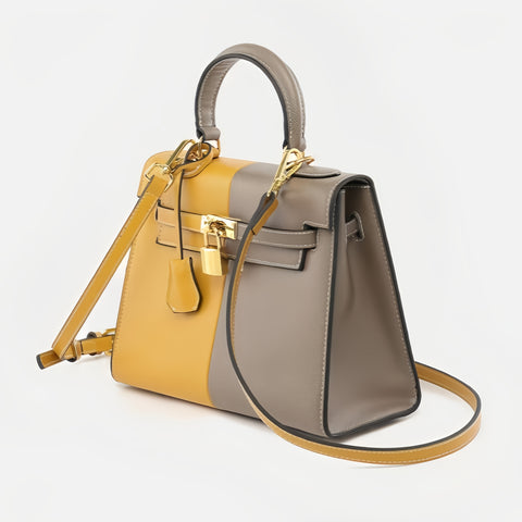 Walesli Purely handmade classic two-color matching bag Color can be customized