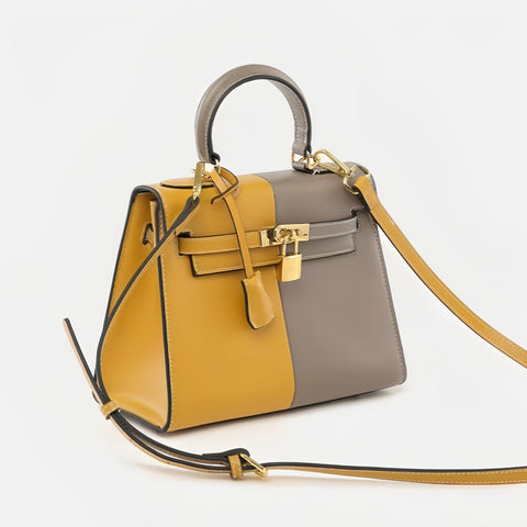 Walesli Purely handmade classic two-color matching bag Color can be customized