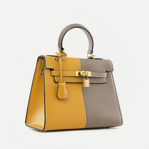 Walesli Purely handmade classic two-color matching bag Color can be customized