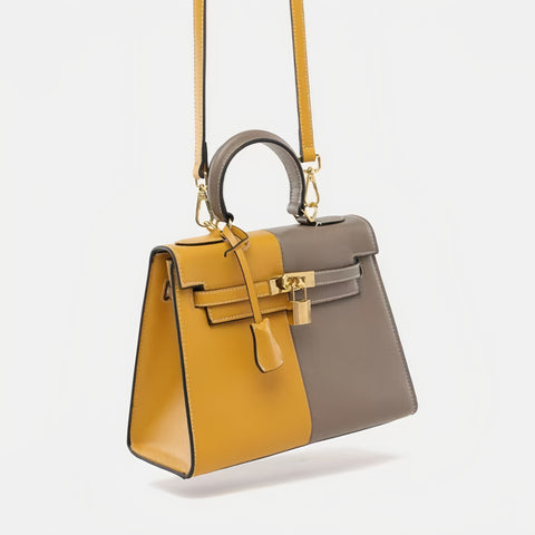 Walesli Purely handmade classic two-color matching bag Color can be customized