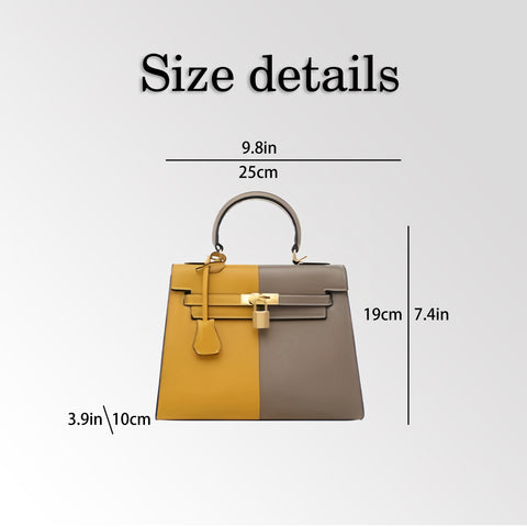 Walesli Purely handmade classic two-color matching bag Color can be customized